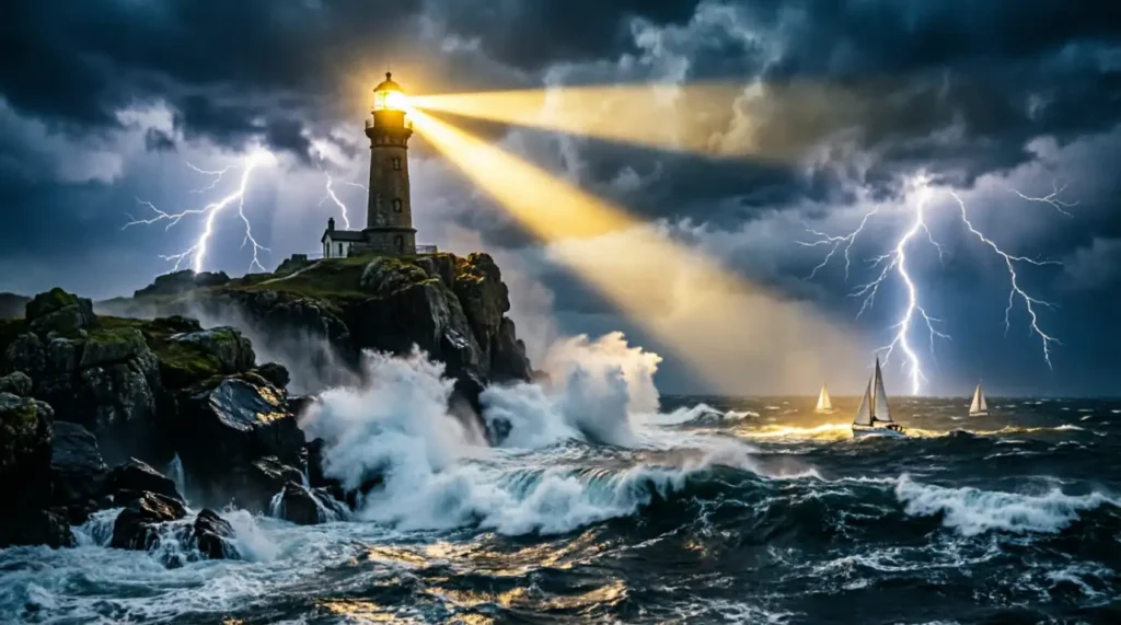 A Leader Is Like a Lighthouse in a Storm