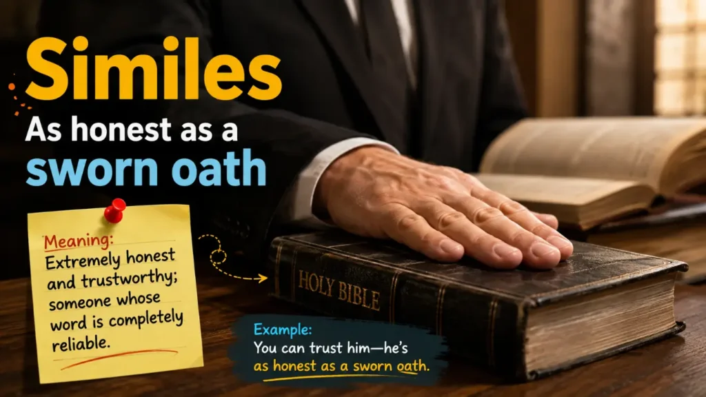As honest as a sworn oath