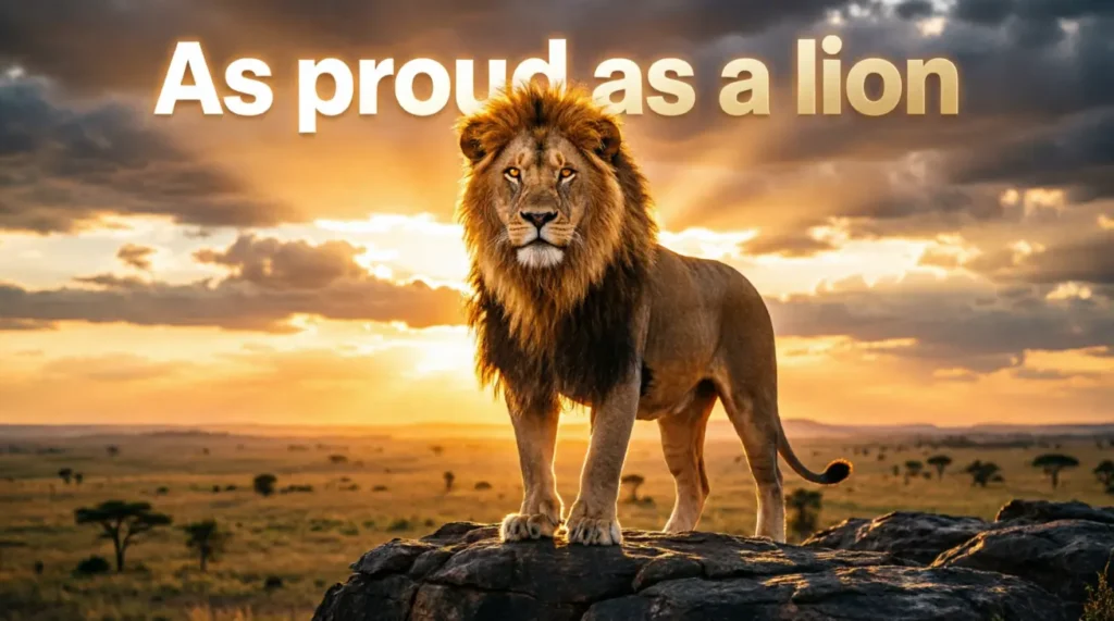  As proud as a lion
