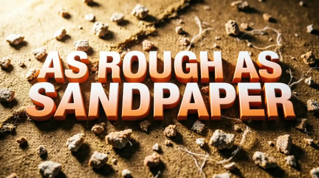 As rough as sandpaper