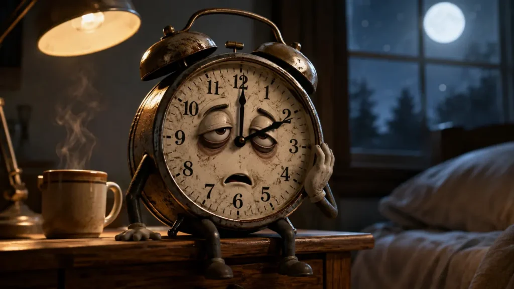  As tired as a clock after ticking all night