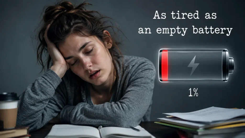  As tired as an empty battery