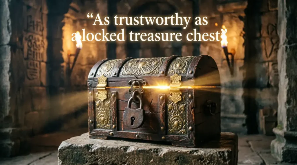 As trustworthy as a locked treasure chest