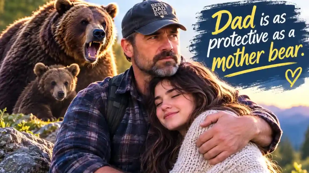  Dad is as protective as a mother bear.