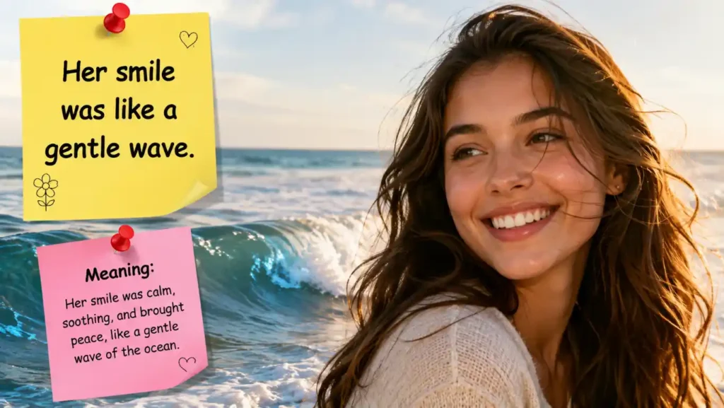 Her smile was like a gentle wave