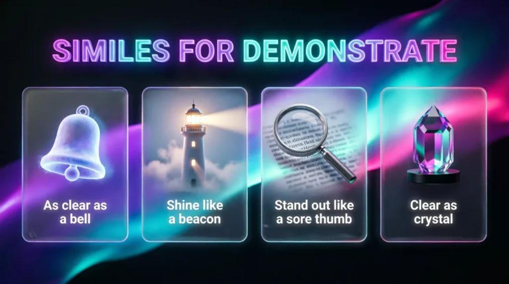 Similes for Demonstrate