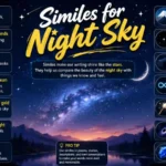 Similes for Night Sky