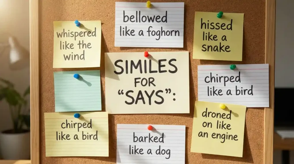 Similes for Says