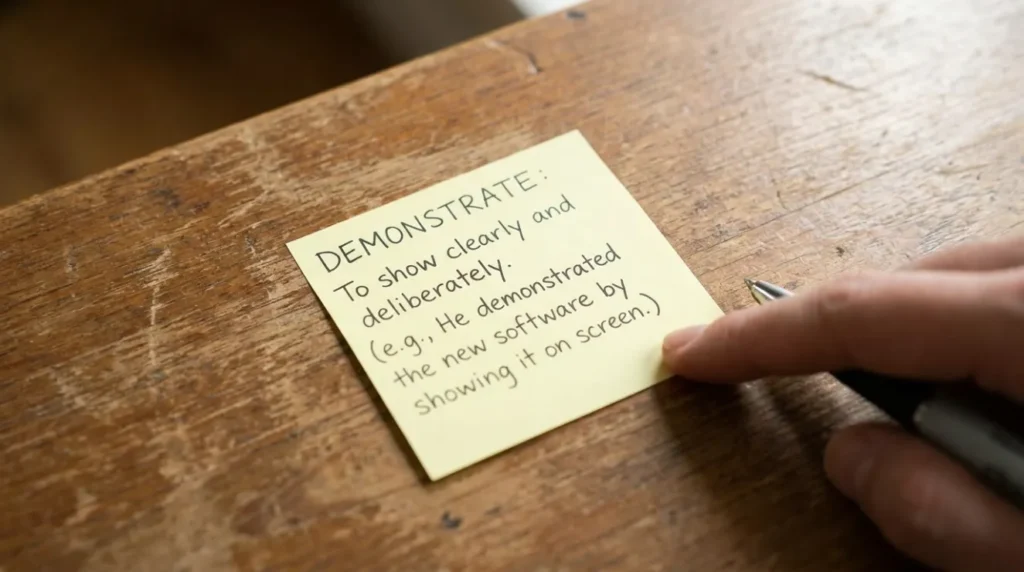 What Does “Demonstrate” Mean?