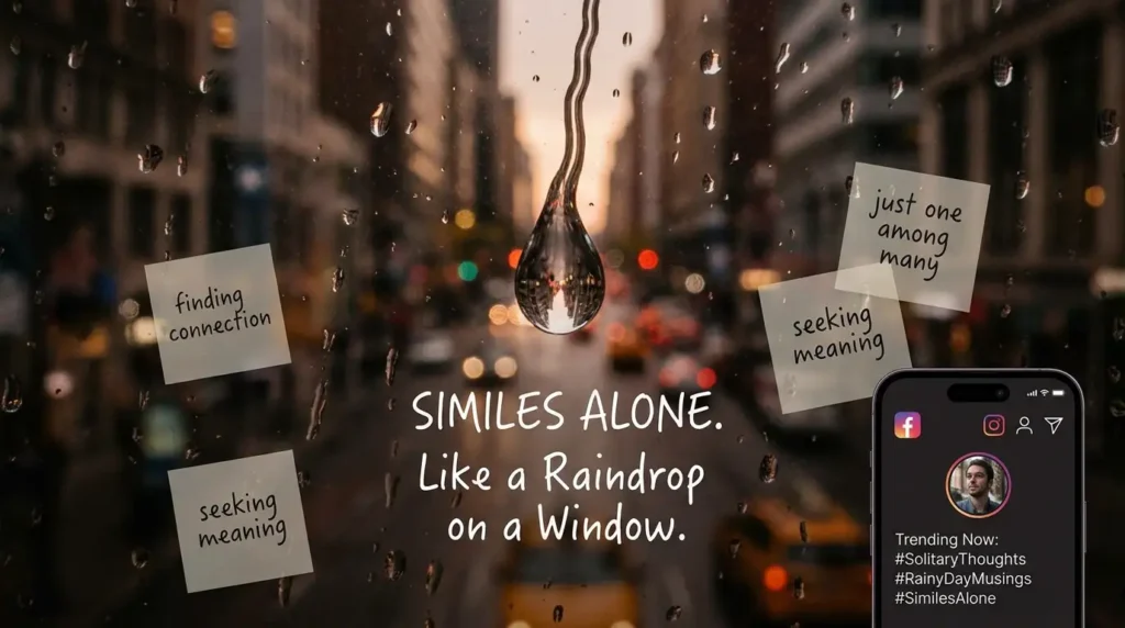 Alone Like a Raindrop on a Window