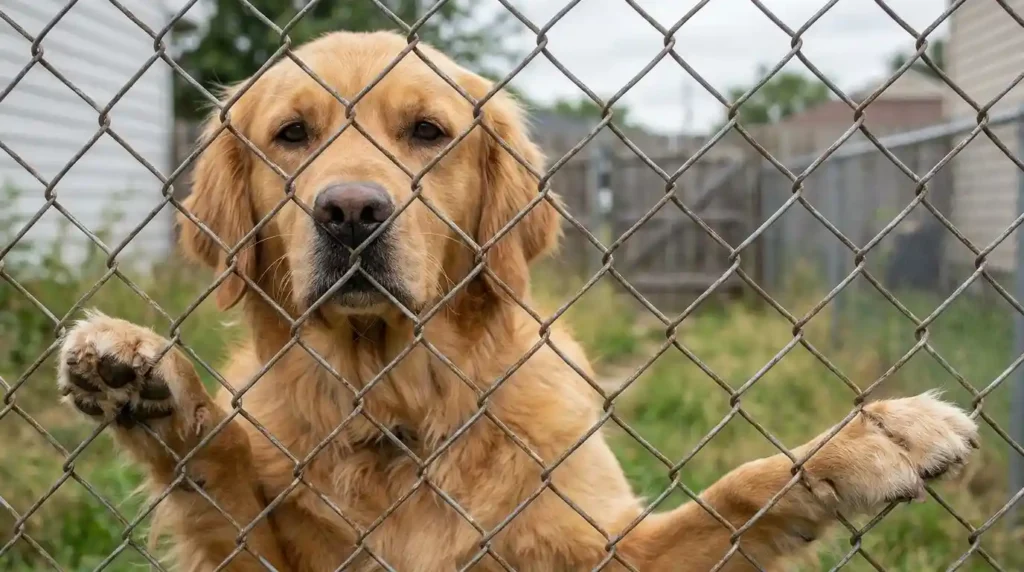 As Frustrated as a Dog Behind a Fence