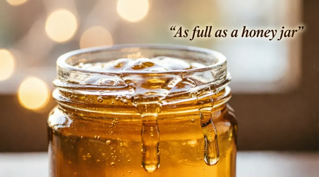 As full as a honey jar