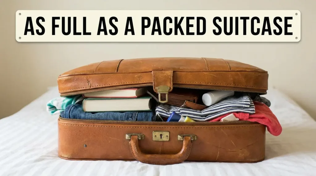 As full as a packed suitcase
