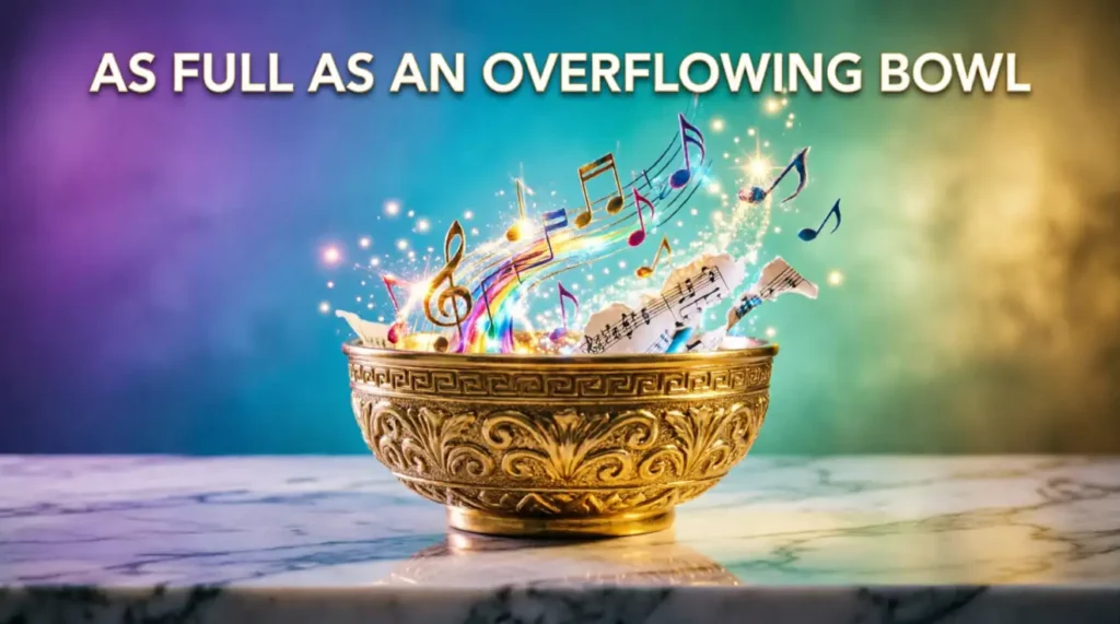 As full as an overflowing bowl