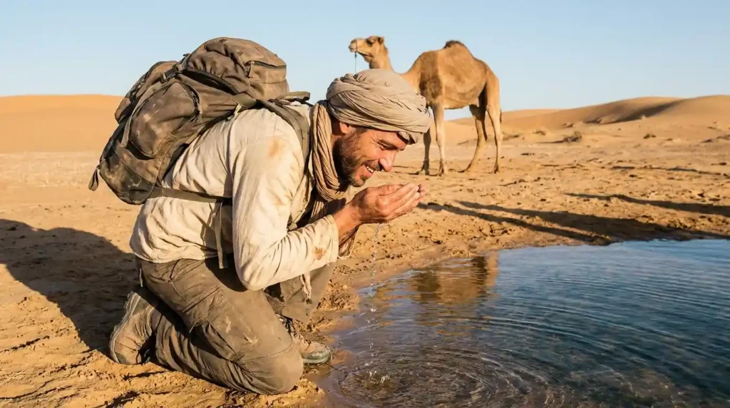  As grateful as a traveler finding water in the desert
