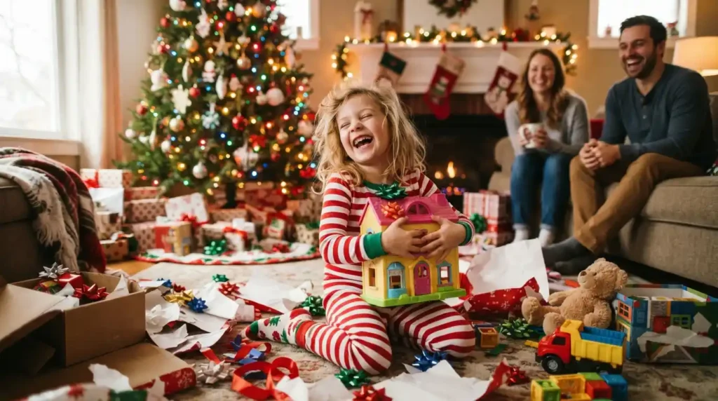 As happy as a child on Christmas morning