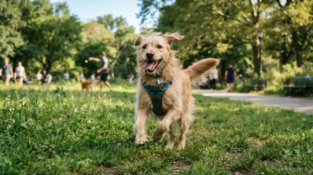 As happy as a dog at the park