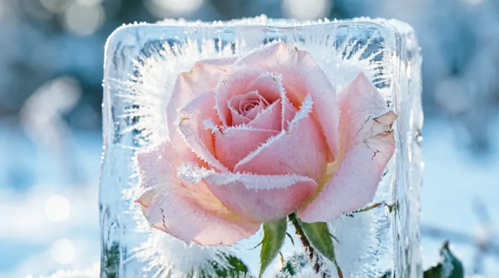 As pale as a frozen rose