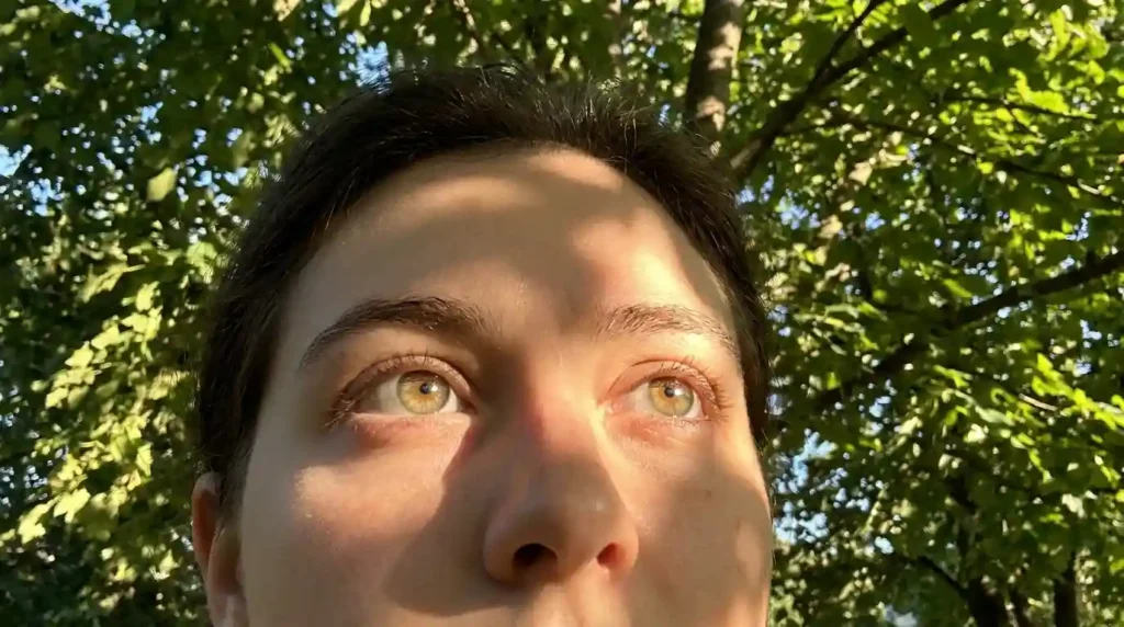 Hazel Eyes Like Sunlight Through Leaves