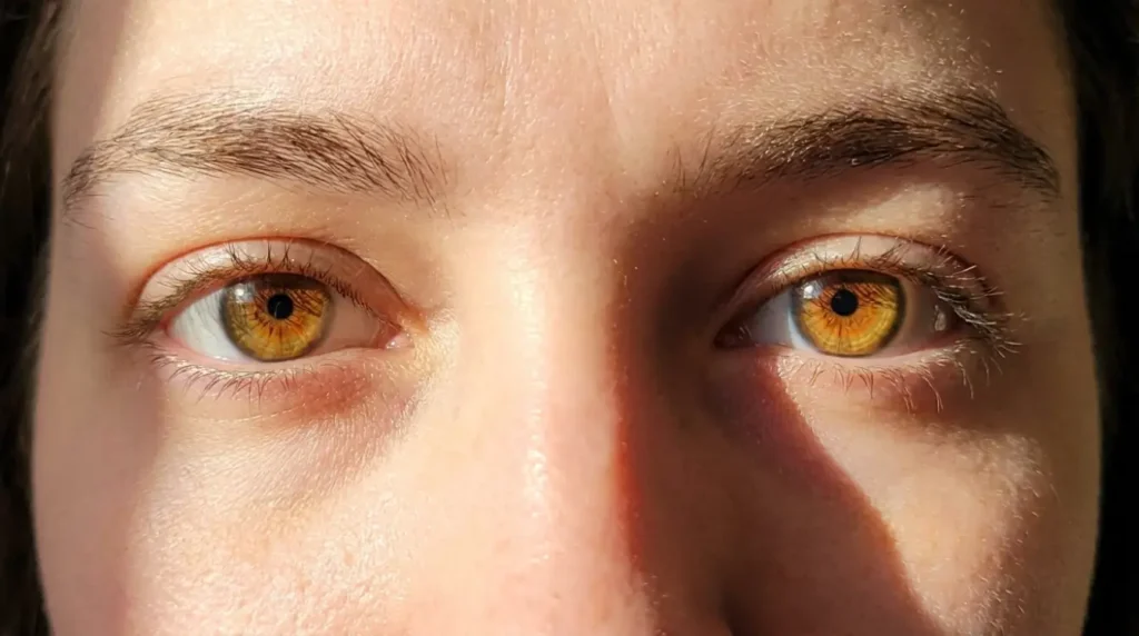 Hazel Eyes Like Sunlit Amber