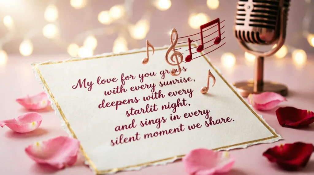 Her Valentine poem was like a love song.