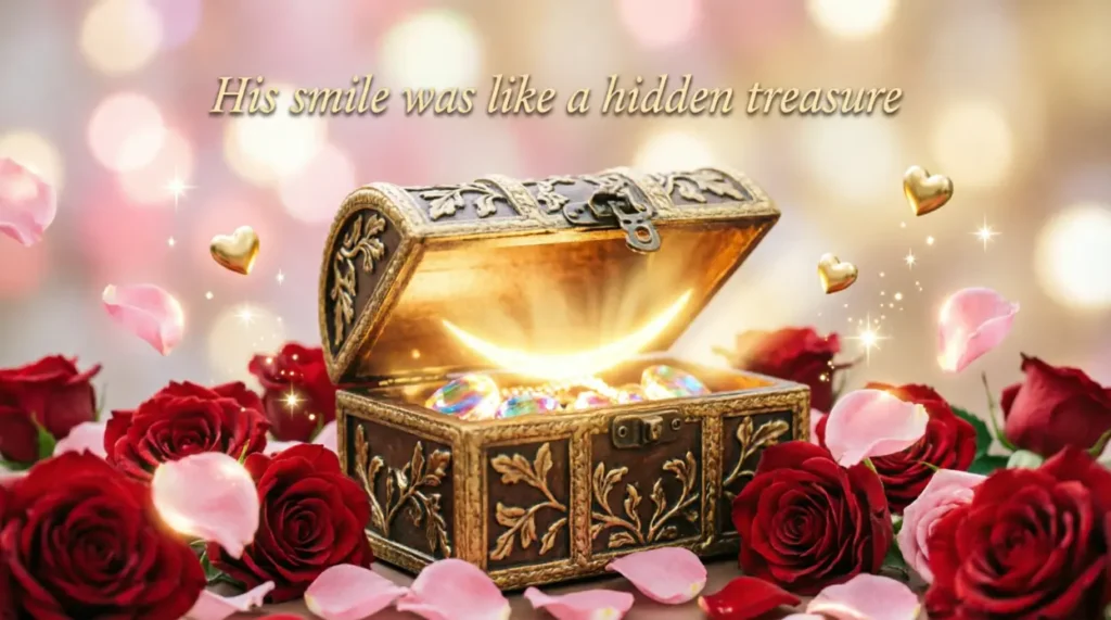 His smile was like a hidden treasure.