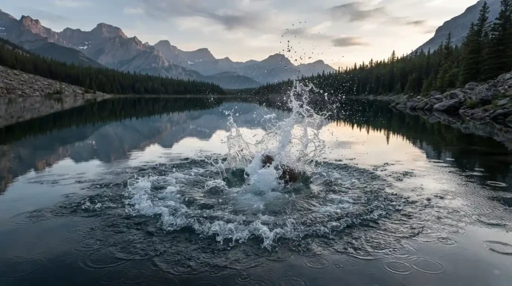 Like a quiet lake suddenly disturbed