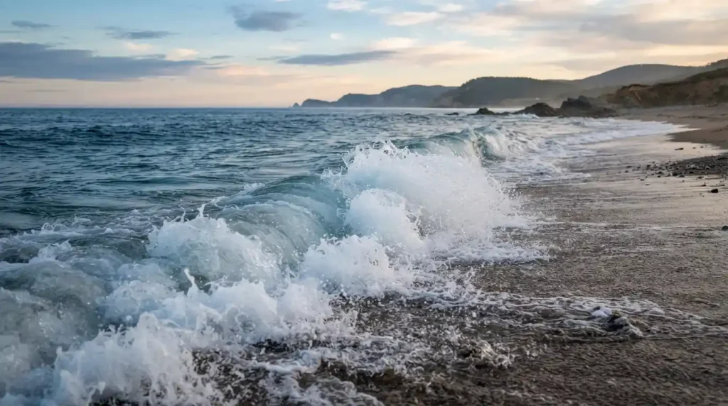 Like a wave hitting a quiet shore