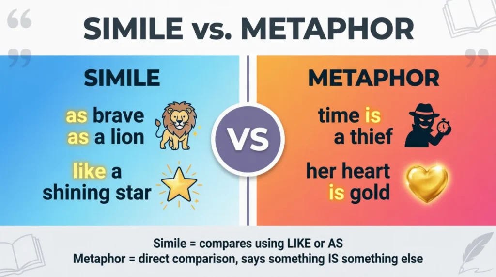 Simile vs. Metaphor: What Is the Difference?