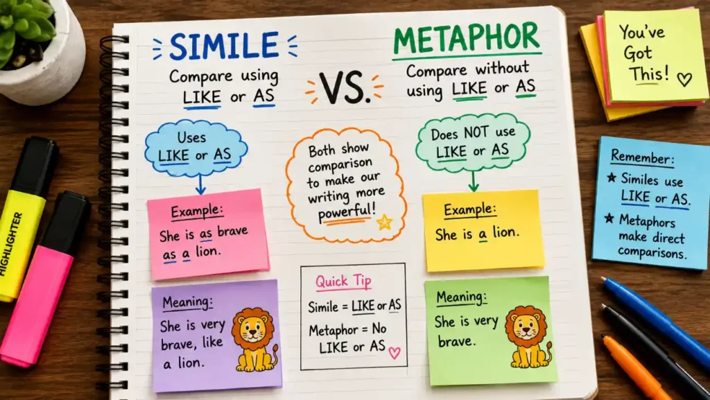 Simile vs. Metaphor