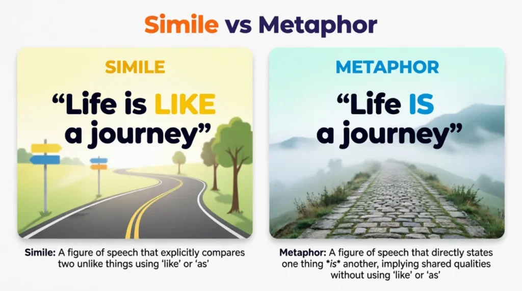 Simile vs. Metaphor