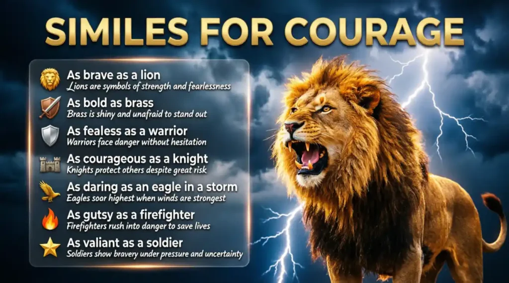 Similes for Courage