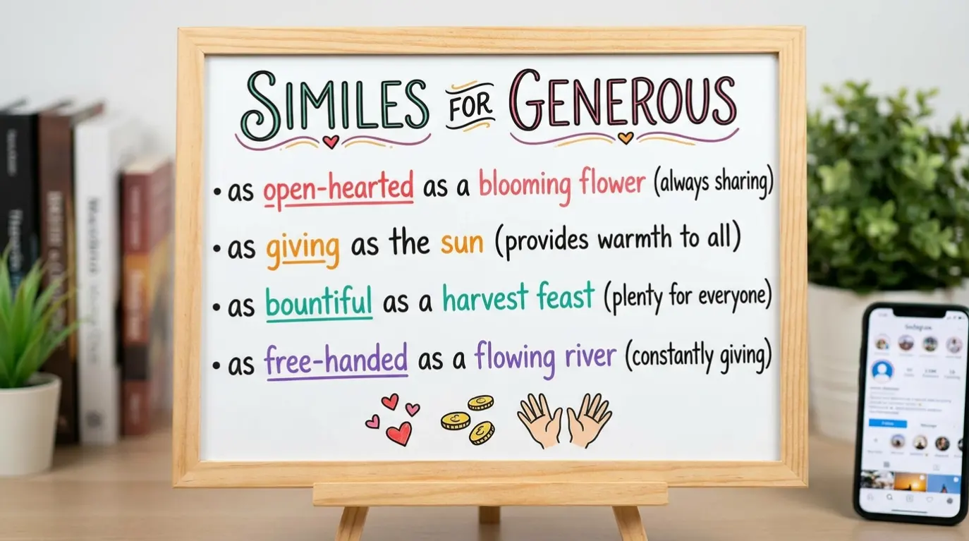Similes for Generous