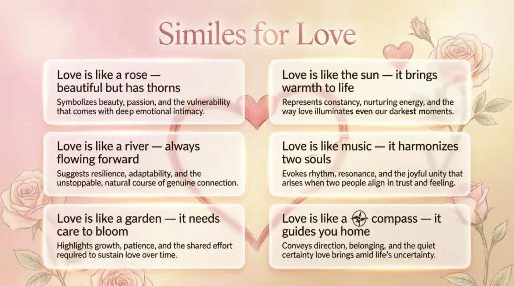 Similes for Love