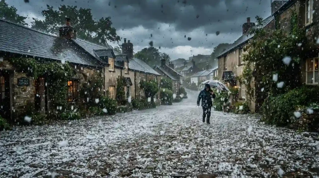  The Hail Fell Like Little Stones