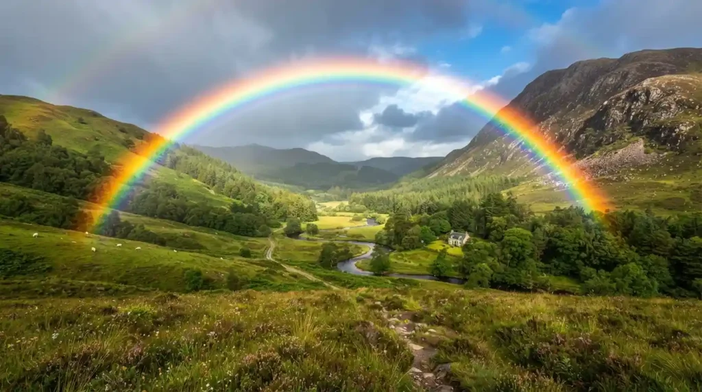 The Rainbow Was Like a Colorful Bridge