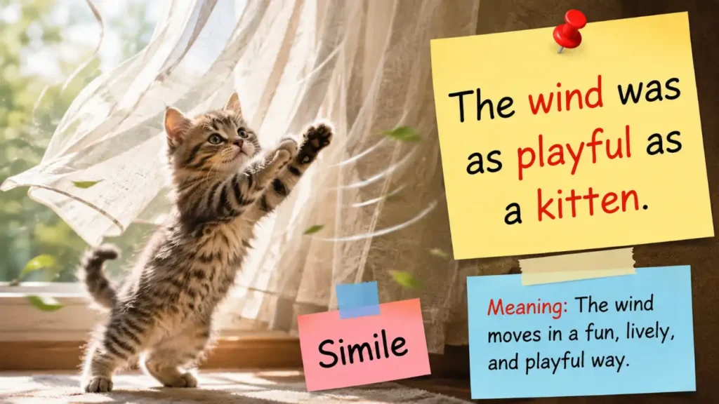  The wind was as playful as a kitten.