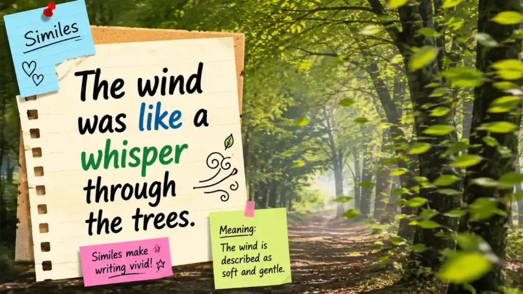  The wind was like a whisper through the trees.