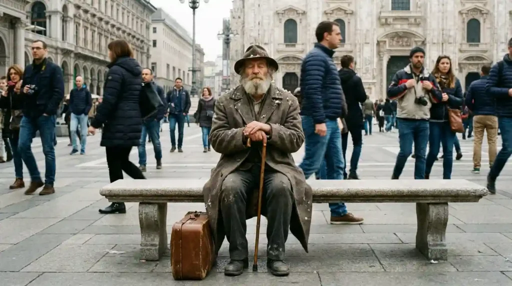 Waiting like a statue