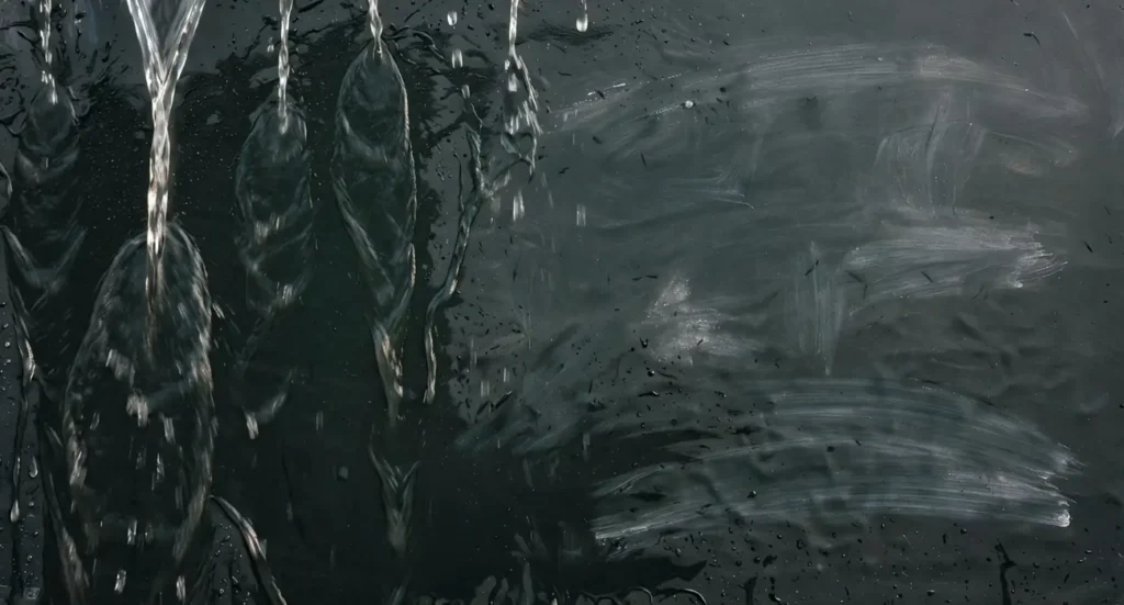 Gone like chalk washed from a board