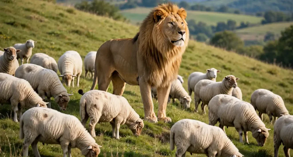 lion simile illustration