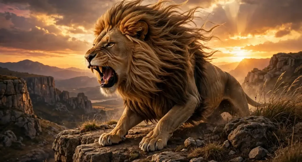 lion simile illustration