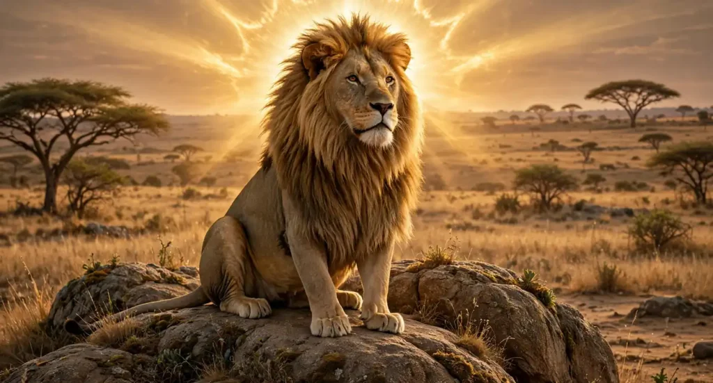 lion simile illustration
