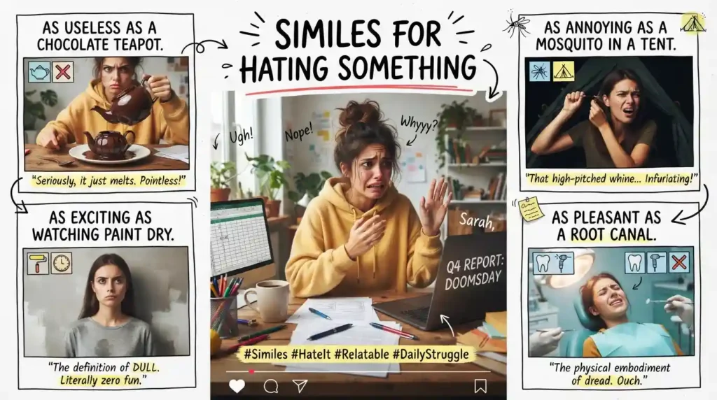 Similes for Hating Something