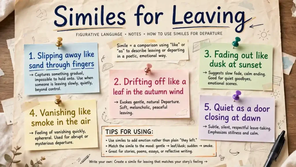 Similes for Leaving