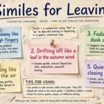 Similes for Leaving
